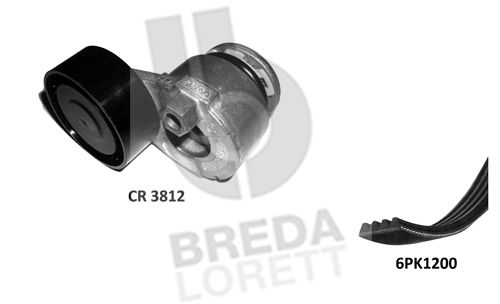 BREDA LORETT Поликлиновой ременный комплект KCA0042